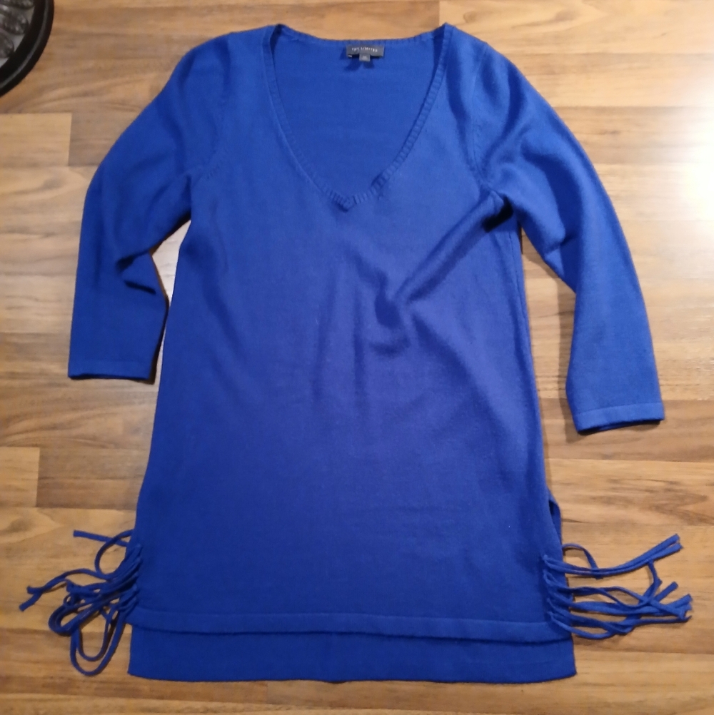 The Limited Size Extra Small Royal Blue Tunic with Fringe Accents